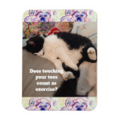 Magnet Flexible Invitation d'anniversaire pour enfant avec un chat (Vertical)