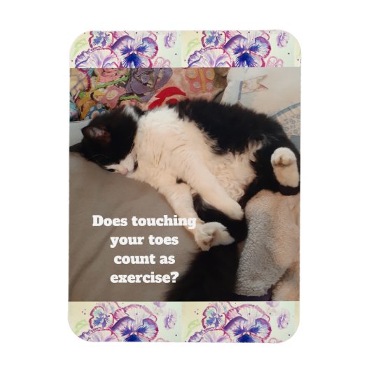 Magnet Flexible Invitation d'anniversaire pour enfant avec un chat (Vertical)