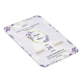Magnet Flexible Invitation de carte de mariage moderne avec tablea (Côté Droit)