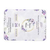 Magnet Flexible Invitation de carte de mariage moderne avec tablea (Horizontal)