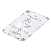 Magnet Flexible Invitation de carte de mariage moderne avec tablea (Côté Gauche)