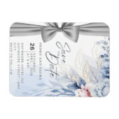 Magnet Flexible Invitation de carte de mariage moderne avec tablea (Horizontal)