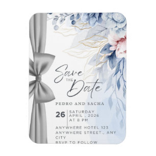 Magnet Flexible Invitation de carte de mariage moderne avec tablea