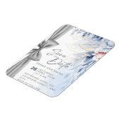 Magnet Flexible Invitation de carte de mariage moderne avec tablea (Côté Gauche)