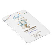 Magnet Flexible Invitation de douche de bébé garçon ourson adorabl (Côté Droit)