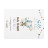 Magnet Flexible Invitation de douche de bébé garçon ourson adorabl (Horizontal)