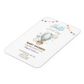 Magnet Flexible Invitation de douche de bébé garçon ourson adorabl (Côté Gauche)