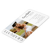 Magnet Flexible Invitation de graduation photo verticale moderne (Côté Gauche)