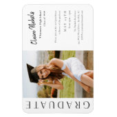 Magnet Flexible Invitation de graduation photo verticale moderne (Vertical)