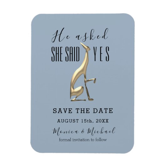 Magnet Flexible Invitation de mariage à simple script pour annonce (Vertical)