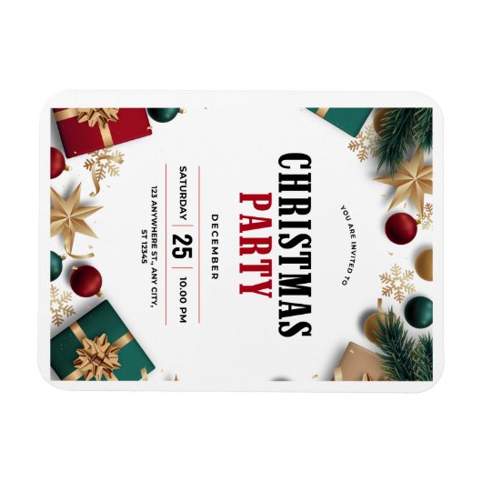 Magnet Flexible Invitation de Noël (Horizontal)
