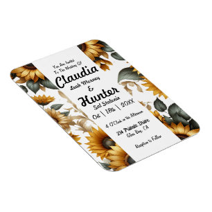 Magnet Flexible Invitation de patch de tournesol