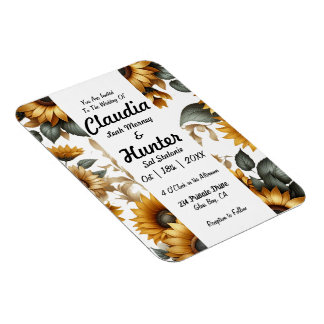 Magnet Flexible Invitation de patch de tournesol