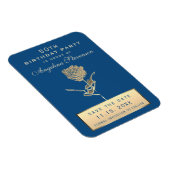 Magnet Flexible Invitation de sauvegarde de date pour 50e annivers (Côté Droit)
