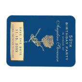 Magnet Flexible Invitation de sauvegarde de date pour 50e annivers (Horizontal)