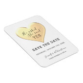 Magnet Flexible Invitation de sauvegarde de mariage de simple scri (Côté Droit)