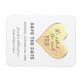 Magnet Flexible Invitation de sauvegarde de mariage de simple scri (Horizontal)