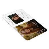 Magnet Flexible Invitations de graduation photo verticale moderne (Côté Droit)