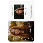 Magnet Flexible Invitations de graduation photo verticale moderne (Vertical)