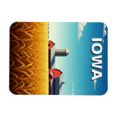 Magnet Flexible Iowa Cornfield Red Grange (Horizontal)