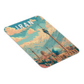 Magnet Flexible Iran Illustration Travel Art Vintage (Côté Droit)
