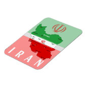 Magnet Flexible Iran Map with Flag and Emblem (Côté Gauche)