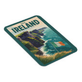 Magnet Flexible Ireland Cliffs of Moher Illustration Travel Art (Côté Droit)