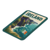 Magnet Flexible Ireland Cliffs of Moher Illustration Travel Art (Côté Gauche)
