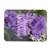 Magnet Flexible Iris Irises Fleur violet Carte d'anniversaire (Horizontal)