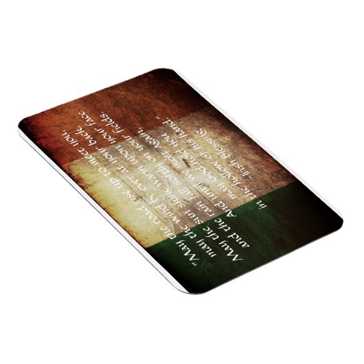 Magnet Flexible Irish Blessing on Distressed Flag Greeting Card (Côté Droit)