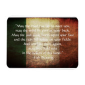 Magnet Flexible Irish Blessing on Distressed Flag Greeting Card (Horizontal)