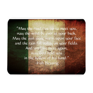 Magnet Flexible Irish Blessing on Distressed Flag Greeting Card