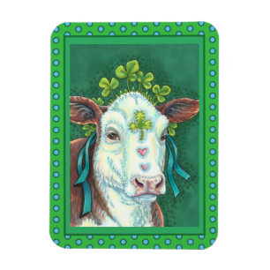 MAGNET FLEXIBLE IRLANDAIS BRED ST. PATRICK'S DAY HEIFER, VACHE SHA