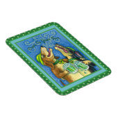 MAGNET FLEXIBLE IRLANDAIS HOUND CHIENS, ST. PATRICK'S DAY GREEN BE (Côté Droit)