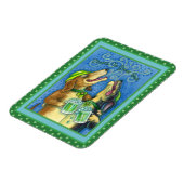 MAGNET FLEXIBLE IRLANDAIS HOUND CHIENS, ST. PATRICK'S DAY GREEN BE (Côté Gauche)