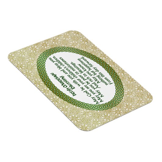 Magnet Flexible Irlandais mariage bénédiction, or et Mariage vert (Côté Droit)
