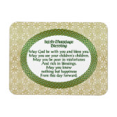 Magnet Flexible Irlandais mariage bénédiction, or et Mariage vert (Horizontal)