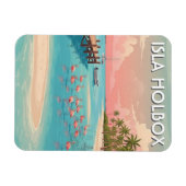 Magnet Flexible Isla Holbox Voyage Plage Mexique (Horizontal)