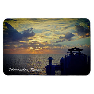 Magnet Flexible Islamoralda Floride assise sur le lever du soleil