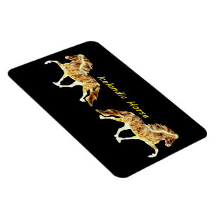Magnet Flexible Islandais en feu Cheval islandais
