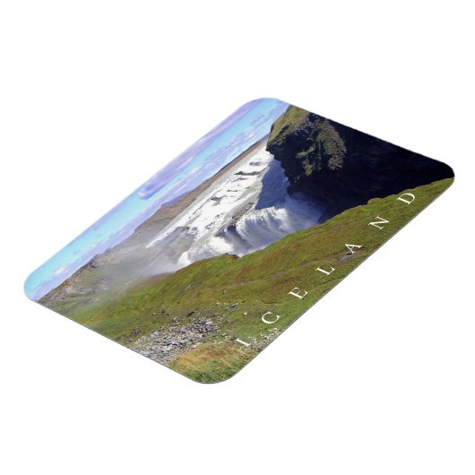 Magnet Flexible Islande Gullfoss Waterfall vue réfrigérateur aiman (Côté Gauche)