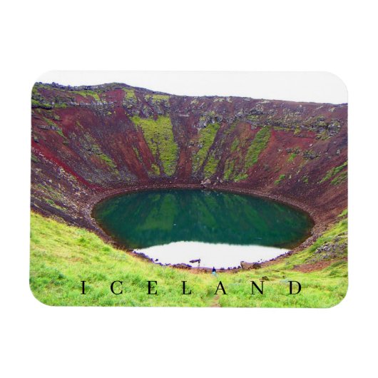 Magnet Flexible Islande Kerid Crater vue aimant frigo (Horizontal)