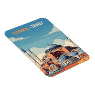 Magnet Flexible Istanbul Turquie avec hagia Sophia et minarets