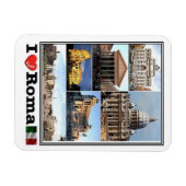 Magnet Flexible IT Italie - Roma - I Love Mosaic - Colosseo - (Horizontal)