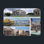 Magnet Flexible IT Italie - Rome -<br><div class="desc">Voici le souvenir de vos vacances en Italie. Cette image contient une représentation des lieux suivants : Rome - Le Colisée et l'Arc de Constantin - Panthéon - Pont Saint-Ange - Forum Romain - Fontaine Barcaccia - Trinità dei Monti - Piazza di Spagna Code : IT2a11</div>