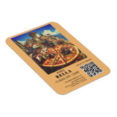 Magnet Flexible Italian Pizza Scan to Order QR Code Custom (Côté Droit)