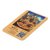 Magnet Flexible Italian Pizza Scan to Order QR Code Custom (Côté Gauche)