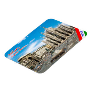 Magnet Flexible Italie - Lombardie - Milan - Duomo Carré -