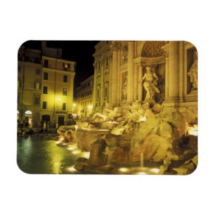 Magnet Flexible Italie, Rome. Fontaine de Trevi la nuit.