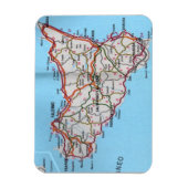 Magnet Flexible Italie - Sicile - Carte Sicile - (Vertical)